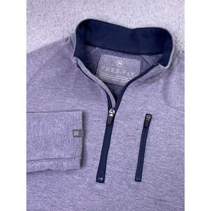 Free‎ Fly Sweater 1/4 Zip Pullover Long Sleeve Men's Size M Gray Bamboo Blend